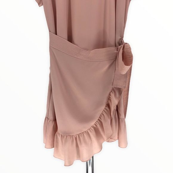 Wilfred Aritzia Ninette Ruffle Wrap Dress in Rose Quartz - Picture 5 of 13